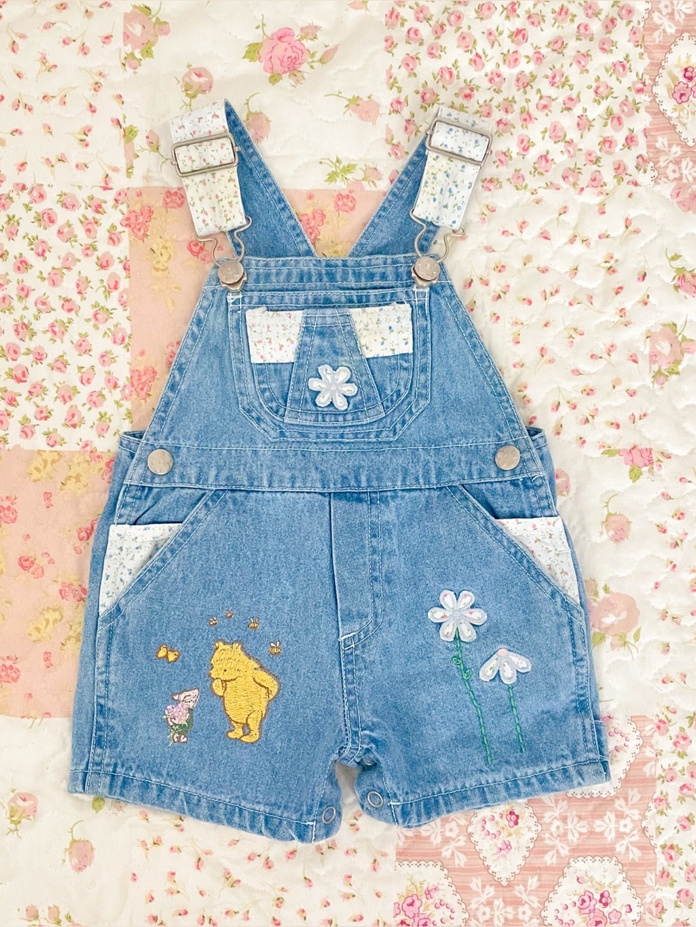 Upcycled vintage classic Winnie the Pooh overalls